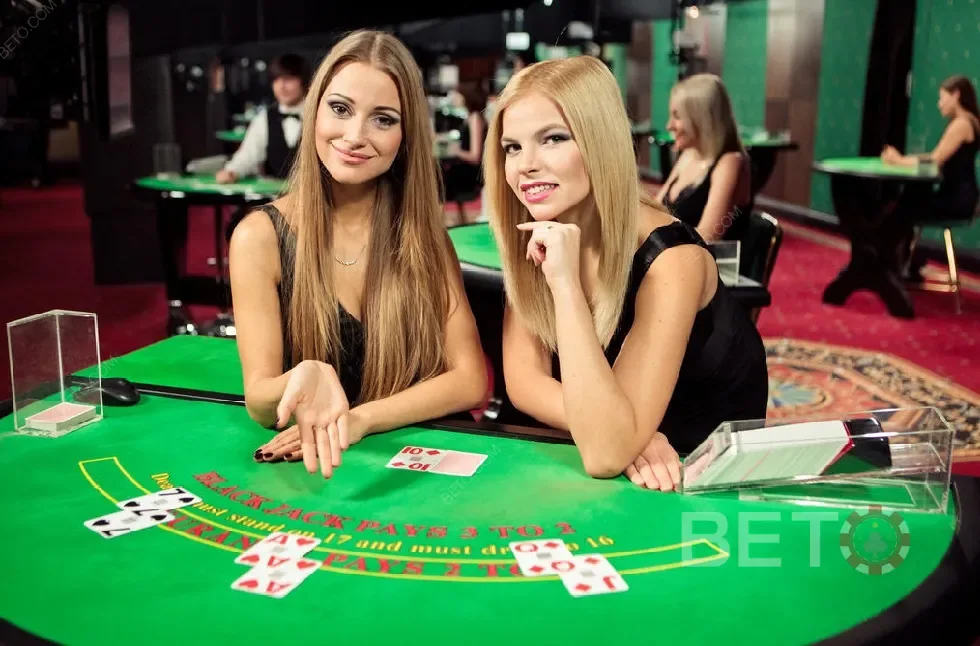 Tampilan meja kasino live dengan dealer di JP138